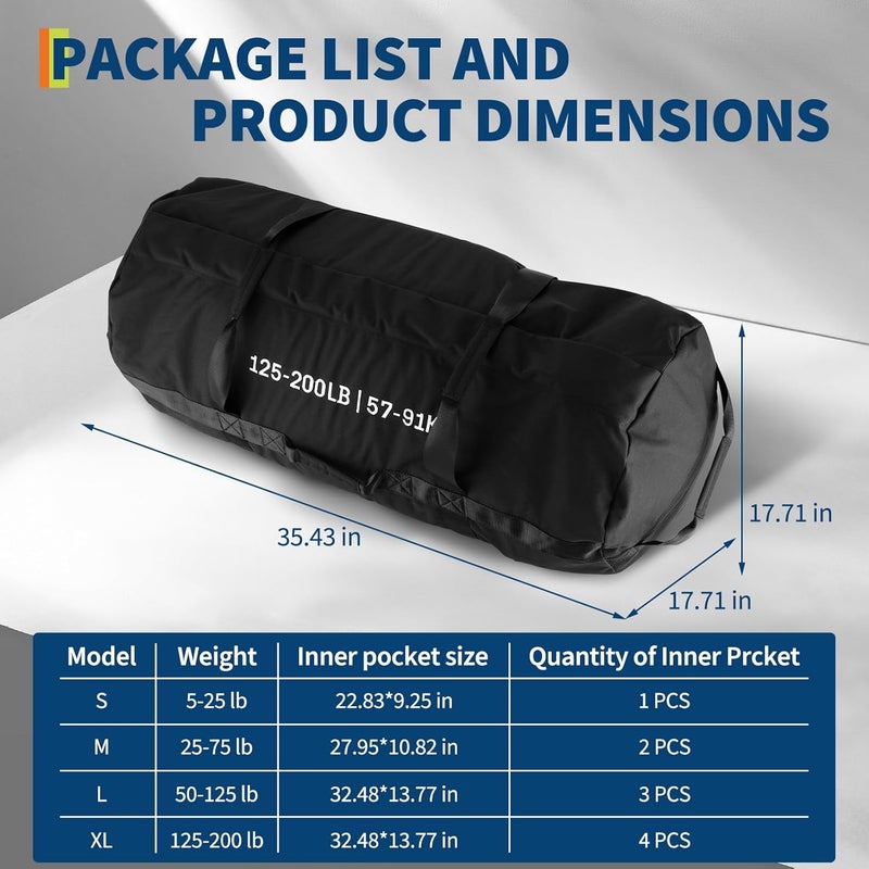 Mega Choice Adjustable Sand Bags for Working Out,Sandbags for Workout for Yoga, Strength Training and Full-Body Workouts - Image 2